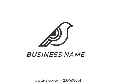 design logo bird and eye vision