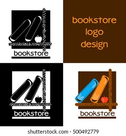 Design logo for Book shop. Vector illustration