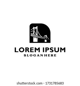 design logo bridge casual negative colour scheme concept design