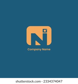 Design logo camera by forming the letters n and i