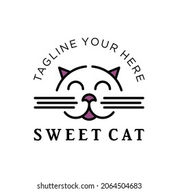 Design-Logo-Katze-Vorlage