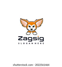 design logo character Fennec foxes for modern company and digital tech 