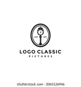 Design logo classic for watch company and statue with old concept inspirations
