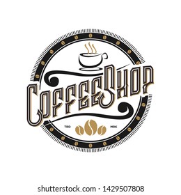 Design logo for coffee, with vintage style