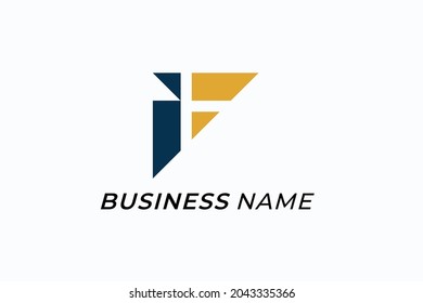 logotipo de diseño combinar flecha y letra F