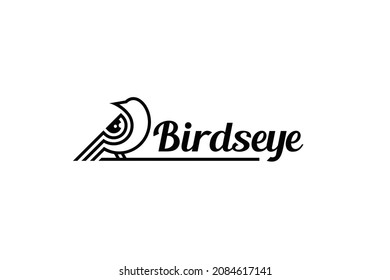 design logo combine bird and eye
