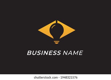design logo combine bulb and navigation