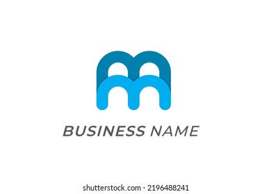 design logo combine double letter M