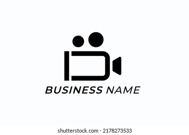 logotipo de diseño combinar letra I y vídeo de cámara