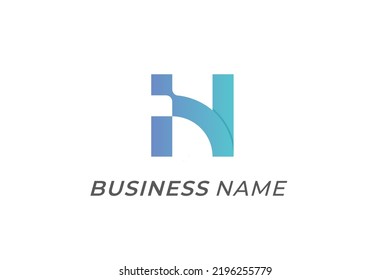 Design Logo Combine Letter H N Stock Vector (Royalty Free) 2196255779 ...