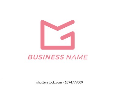 design logo combine letter M and letter G
