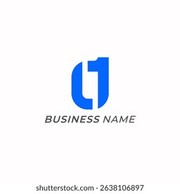 design logo combine letter O and number 1