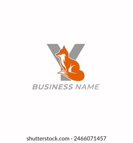 design logo combine letter W and fox animal
