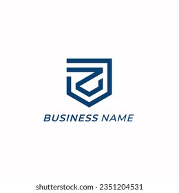 design logo combine letter Z and shield icon