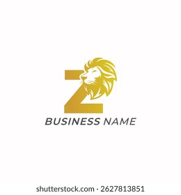 design logo combine letter Z and lion head