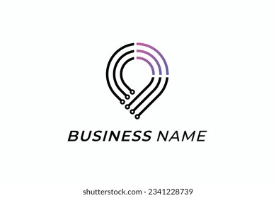design logo combine location and wireless tech