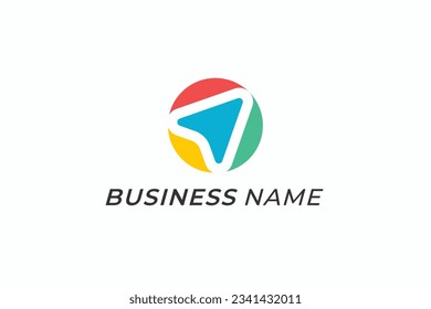diseño logotipo combinar ubicación de marca y círculo