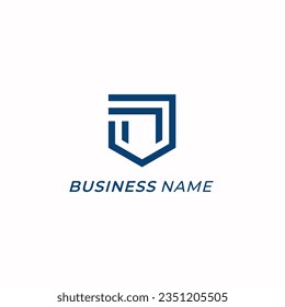 design logo combine logo n and shield