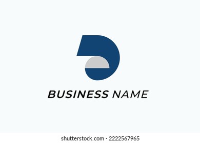 design logo combine paper file and letter D