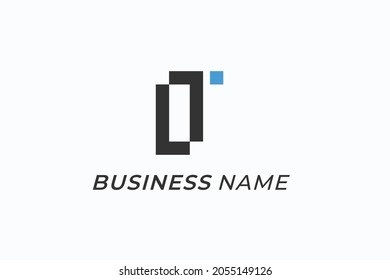 design logo combine rectangle letter L and T