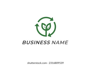 Design-Logo kombinieren Recyclingblatt