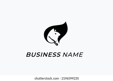 design logo combine squirrel and screwdriver