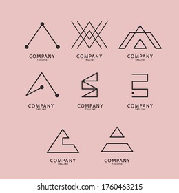 design logo company set simple