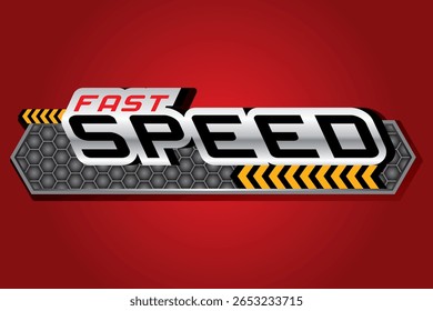 Design logo concept Fast speed with honeycomb cell for electric vehicle EV car.