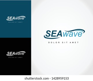 design logo concept of ocean waves

