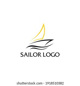 design logo concept of shipping freight services, boat logo template,ship icon design,illustration element