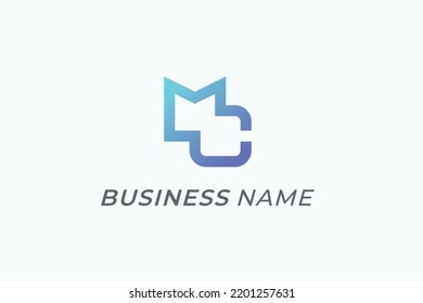 Design-Logo-Verbindung Buchstaben M und Buchstabe C