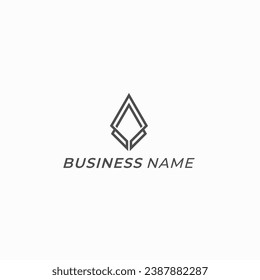 línea de flecha creativa del logotipo de diseño