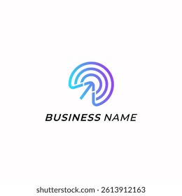 design logo creative arrow and line circle