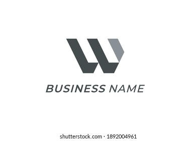 design logo creative bold letter W