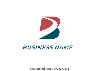 design logo creative boomerang and letter B