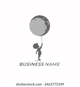 Design-Logo Creative Boy and Moon