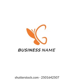 design logo creative butterfly and letter G