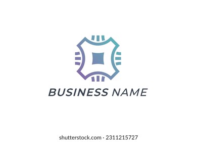 circuito de chip creativo del logotipo de diseño