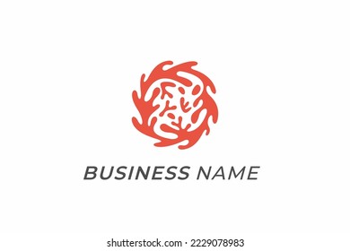 design logo creative circle coral reef