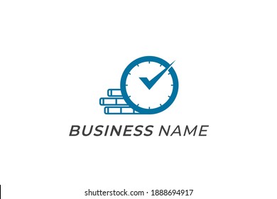 design logo creative clock and coin