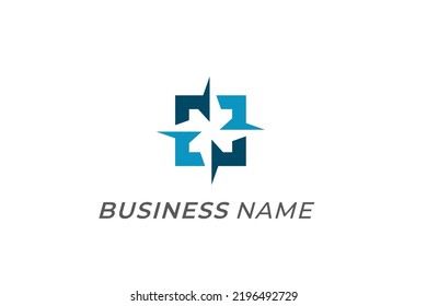 design logo creative compass navigator