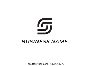 design logo creative curve letter S