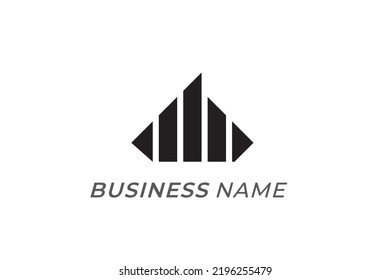 Design-Logo kreative Diamanten und Stadtbau