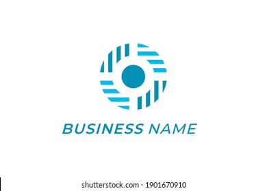 design logo creative digital and letter O