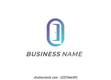 design logo creative door and letter Q