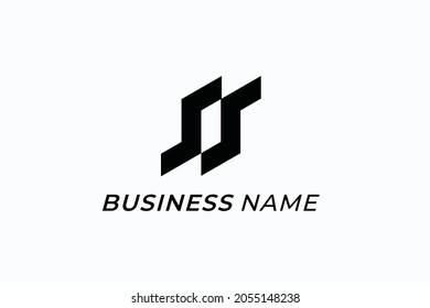 Design Logo Creative Double Letter S