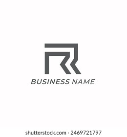 design logo creative double letter R