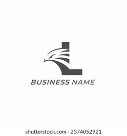 design logo creative eagle and letter L