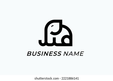design logo creative elephant line