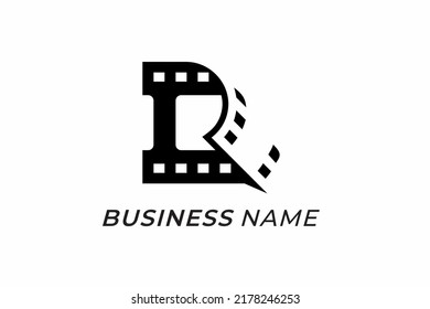 design logo creative  film camera and letter R